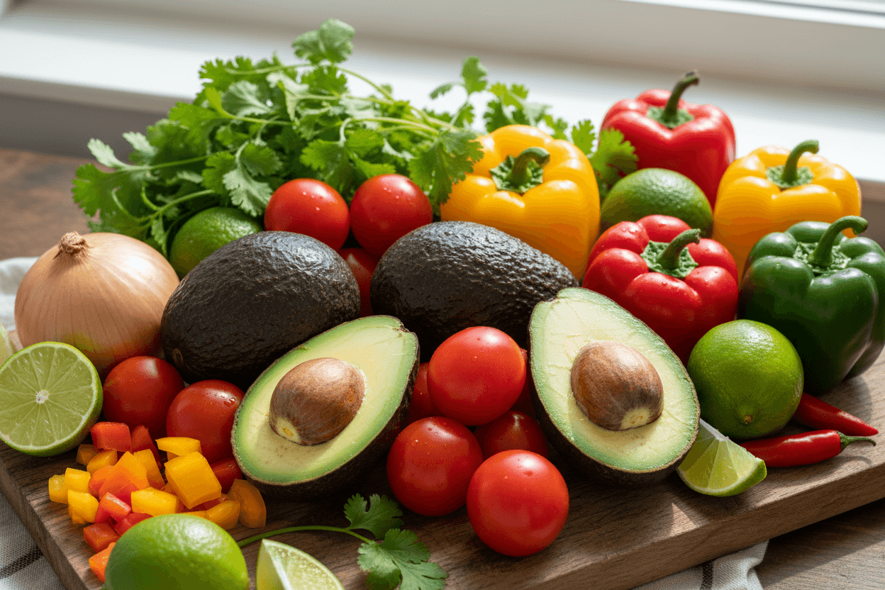 Fresh ingredients for tacos